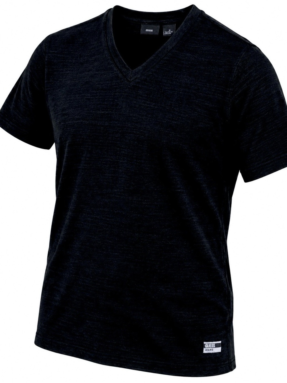 GUESS Black V-Neck Short Sleeve Tee